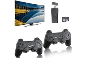 GXEGAUY Wireless Retro Game Console,Wireless Retro Play Game Stick,Plug & Play Video TV Game Stick with 18000+Games Built-in, 64G,9 Emulators,4K HDMI Nostalgia Stick Game for TV,Dual 2.4G Wireless Controllers