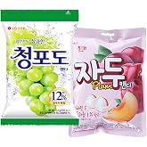 Fruity Duo Hard Candy &ndash; Green Grape &amp; Plum, Sweet &amp; Tangy Juicy Flavors, 5.40 oz + 4.59 oz (Each Pack)