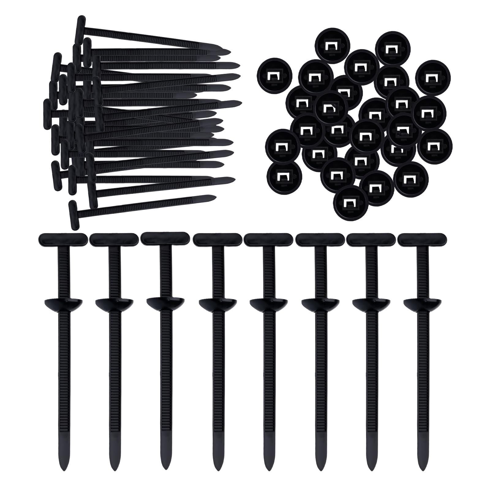 Photo 1 of 100 Pcs Nylon Universal Cable Tie Buckle - New Multifunctional Zip Tie Buckles,Plastic Cable Ties Tool Fasteners Car Body,Zipper Clips for Car Daily Repair Bumper Clips