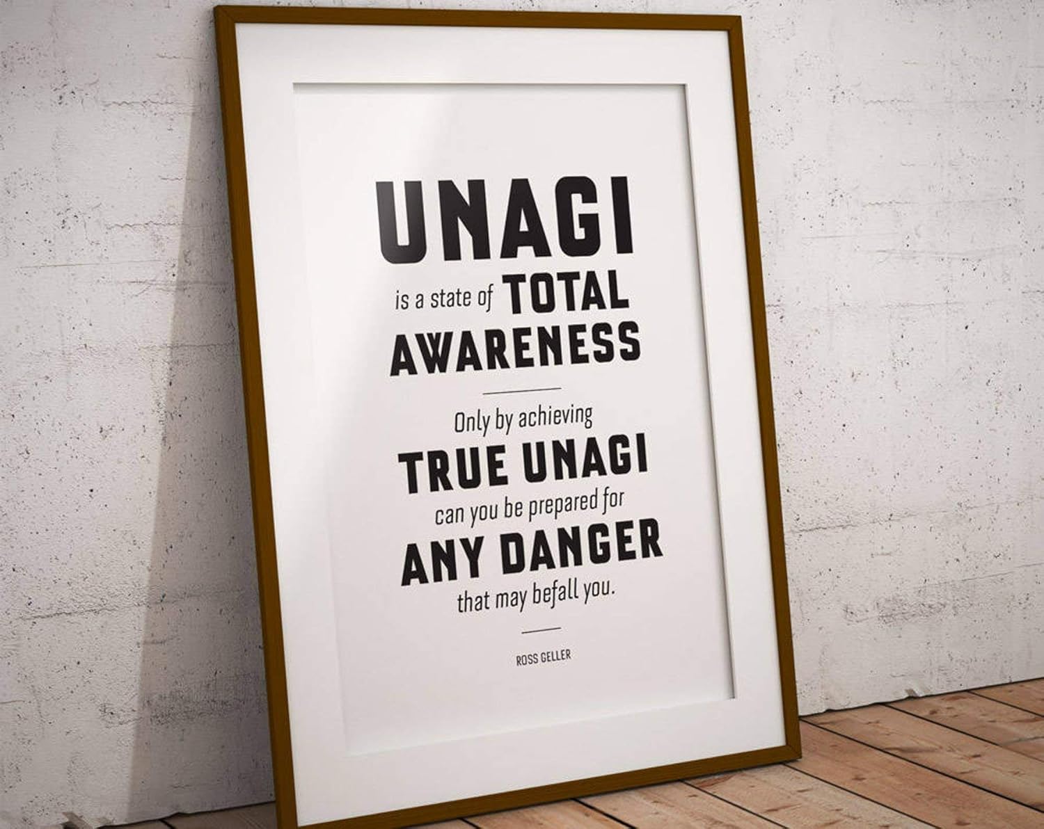 Download Harvey Unagi Ross Poster Quote Wall Art Friends Tv Show Quote Prints Quote Posters Friends Print Friends Quote Gifts Ross Geller Funny 50x70cm Frame Amazon Ca Home