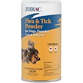 Zodiac Flea &amp; Tick Powder for Dogs, Puppies, Cats &amp; Kittens beige Small | Flea powder for dogs and cats 12 weeks or older; apply weekly for continued flea killer and tick control