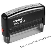 904 Custom 1-Line Text Stamp, Self-Inking - Long | Personalized &amp; customizable; 12 font options, multiple colors; ideal for checks &amp; business names