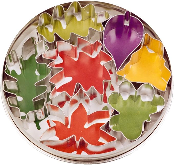 Städter Set Di 7 Formine Per Biscotti A Forma Di Foglie – Lamiera Stagnata 4,5-6,5 Cm Per Pasta E Marzapane