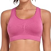 Coobie Women's Racerback Sports Bra Breathable Mesh Yoga Bra Comfort Everyday Bra