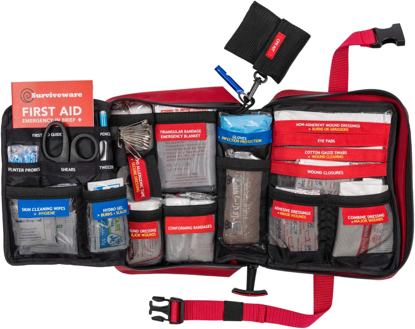 Surviveware Waterproof First Aid Kit for Kayak, Boating, Backpacking, Snow and Watersports: Health & Personal Care