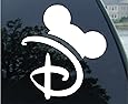 graphix Letter D, Mouse Ears, Disney World Decal Car Truck Automotive Window Decal Bumper Sticker (5.5" White) …