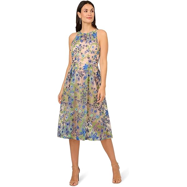 Amazon.com: Adrianna Papell Women's Floral Printed Veiled