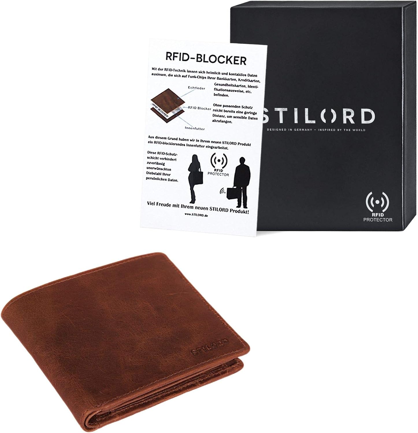 STILORD 'Lewis' Classic Leather Wallet for Men RFID Blocker Large Purse with Credit Card Holder and Coin Pocket Vintage Design - Image 3