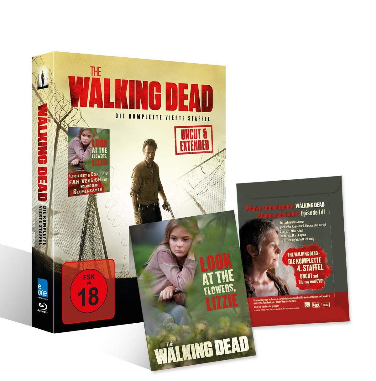The Walking Dead Die Komplette Vierte Staffel Uncut Extended Flower Fan Version Limitiert Blu Ray Amazon De Lincoln Andrew Reedus Norman Riggs Chandler Gurira Danai Mcbride Melissa Cohan Lauren Kinney