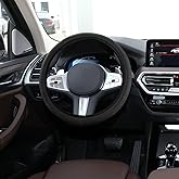 Car Steering Wheel Cover, Steering Wheel Cover for Men and Women, 15 Inch Microfiber Leather Auto Steering Wheel C Over, PU Leather Car Steering Wheel Cover Fit for Most Cars, SUVs, Trucks