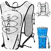 IX INOXTO Running Vest for Women Men, Adjustable Chest Straps Running Hydration Vest with 500ml Soft Flask, Lightweight Breathable Reflective Hydration Backpack for Hiking
