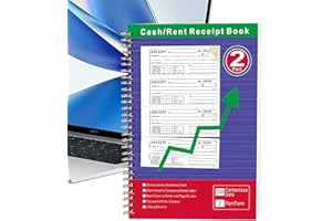 Money Rent Receipt Book - Portable Duplicate Carbonless - Money Receipt Book for Small Business - for Business Office Record 
