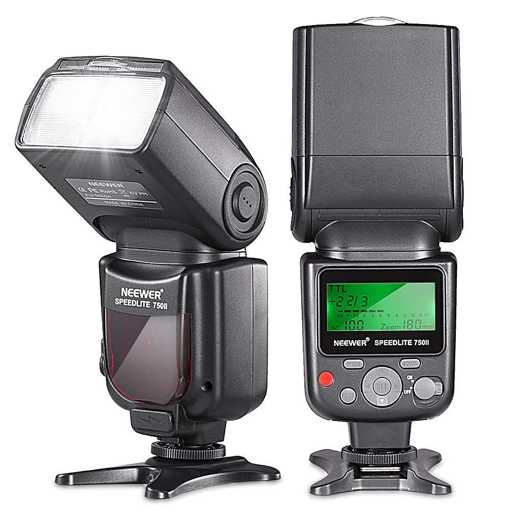 Neewer VK750 II i-TTL Speedlite Flash with LCD Display for Nikon D7100 D7000 D5200 D5100 D5000 D3000 D3100 D300 D300S D700 D600 D90 D80 D70 D70S D60 D50 and All Other Nikon DSLR Cameras