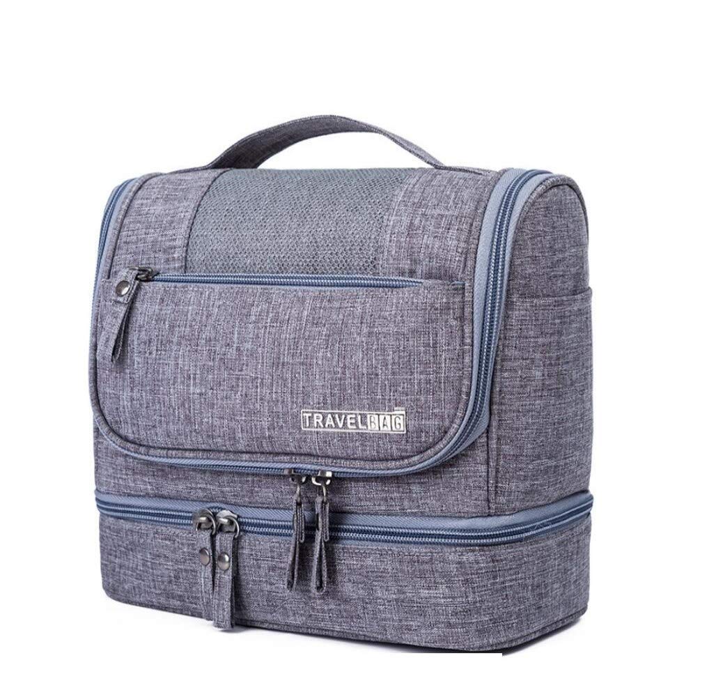 CYBERNOVA Well Divided Toiletry Bag for Travel, Waterproof Cosmetic Organizer Large Kit, Accessories Mesh Pockets, Compact Toiletry Bag Perfect for Men and Women (Grey)