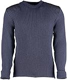 British Commando Sweater Woolly Pully Crew Neck with Epaulets & Pen Pocket
