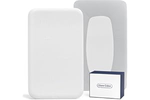 OBEE ODEE 33x20x1.5 Breathable Crib Mattress Protector, Gel Memory Foam Toddler Mattress, Portable Crib Mattress Cover with Sheet for Mini Cribs & Baby Bassinet (Gray)