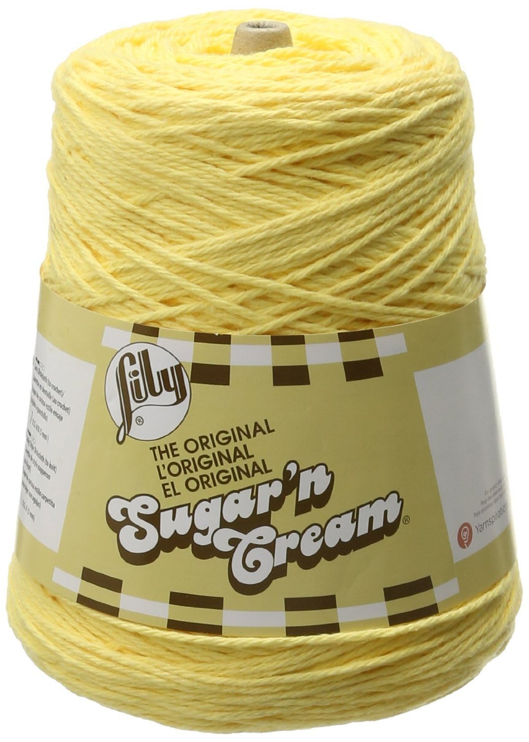 Lily Sugar 'N Cream Yarn 14 Ounce Cone Yellow Single Ball Free Shipping