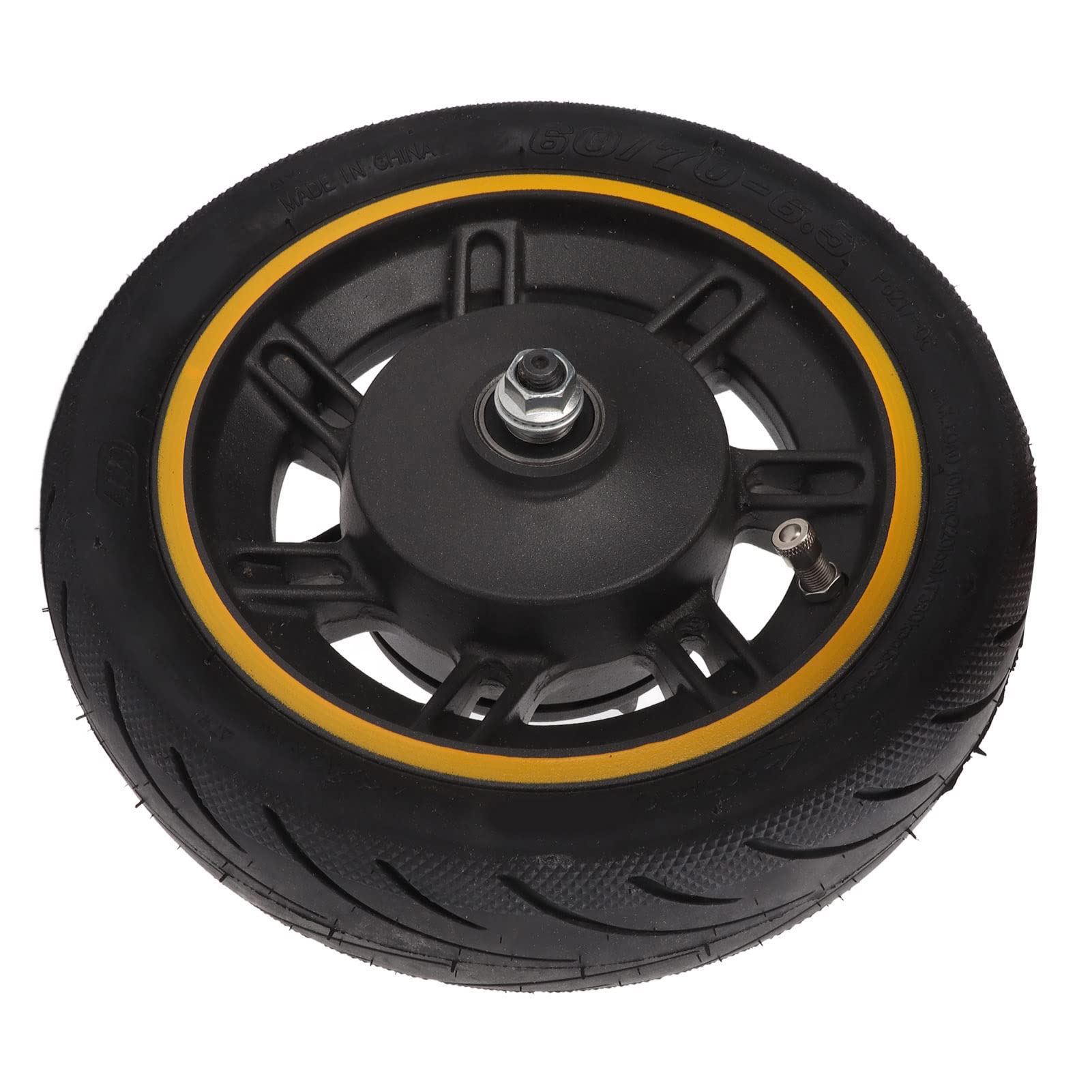 Photo 1 of 10 Inch 60/70-6.5 Solid Tire Replacement, Scooter Front Wheel for 9 G30 Electric Scooter, Explosion Proof Wheel Hub Tyre Set with Drum Brake