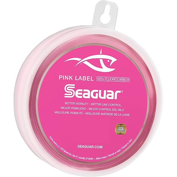 thumbnail image 2 of HD Carbon Leader Yo-Zuri H.D. Fluorocarbon Leader Line - 100 Yard Pink 60lb Wrist Spool Pink Fishing Line 2 of 9
