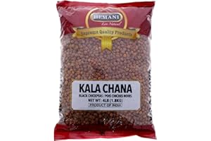 HEMANI Kala Chana I Desi Chickpeas I - 4LB (1.8KG) I Black Dry Chickpeas I Garbanzo Beans I Vegan I High Protein I High Fiber I Non GMO I Indian Origin