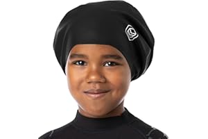 SOUL CAP JR - Large Swimming Cap for Children - Designed for Long Hair, Dreadlocks, Weaves, Hair Extensions, Braids, Curls & Afros - Silicone