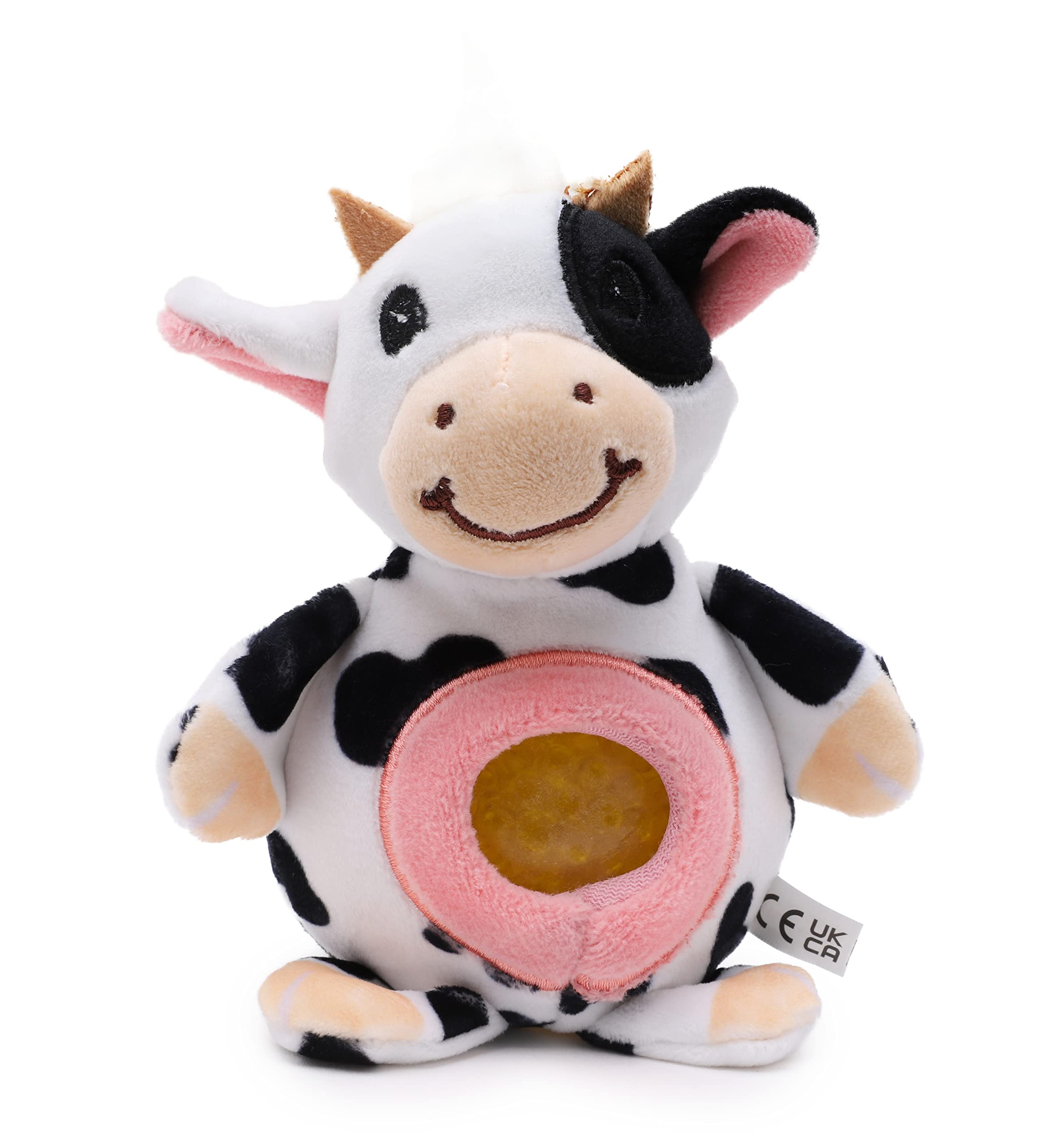 Toyland® 16cm Farmyard Plush With Squeezy Belly - Novelty Squeeze Toys (Buttercup Cow)