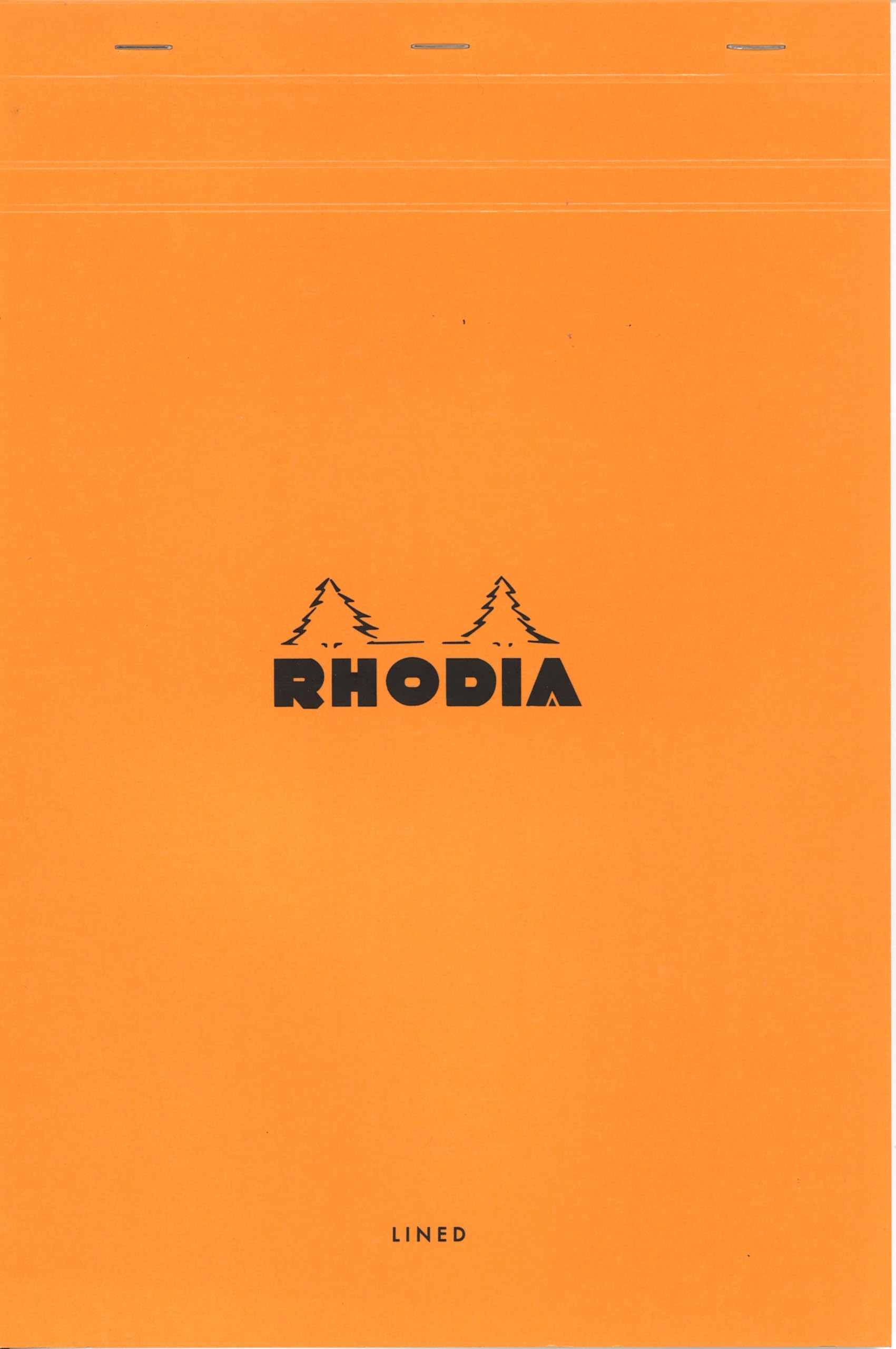 RHODIA 19600C - Stapled Notepad N°19 Orange - A4+ - Lined - 80 Detachable Sheets - White Clairefontaine Paper 80 g/m - Soft, Resistant and Waterproof Coated Card Cover - Basics, 210x318mm