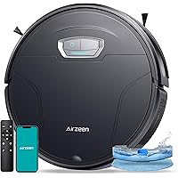 Airzeen Robot Vacuum and Mop, Strong 4500pa Suction, Robotic Vacuum Cleaner, WiFi/App/Alexa Control,180 Min Runtime, Self-Cha