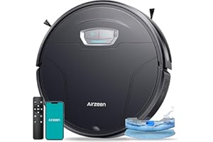 Airzeen Robot Vacuum and Mop, Strong 4500pa Suction, Robotic Vacuum Cleaner, WiFi/App/Alexa Control,180 Min Runtime, Self-Cha