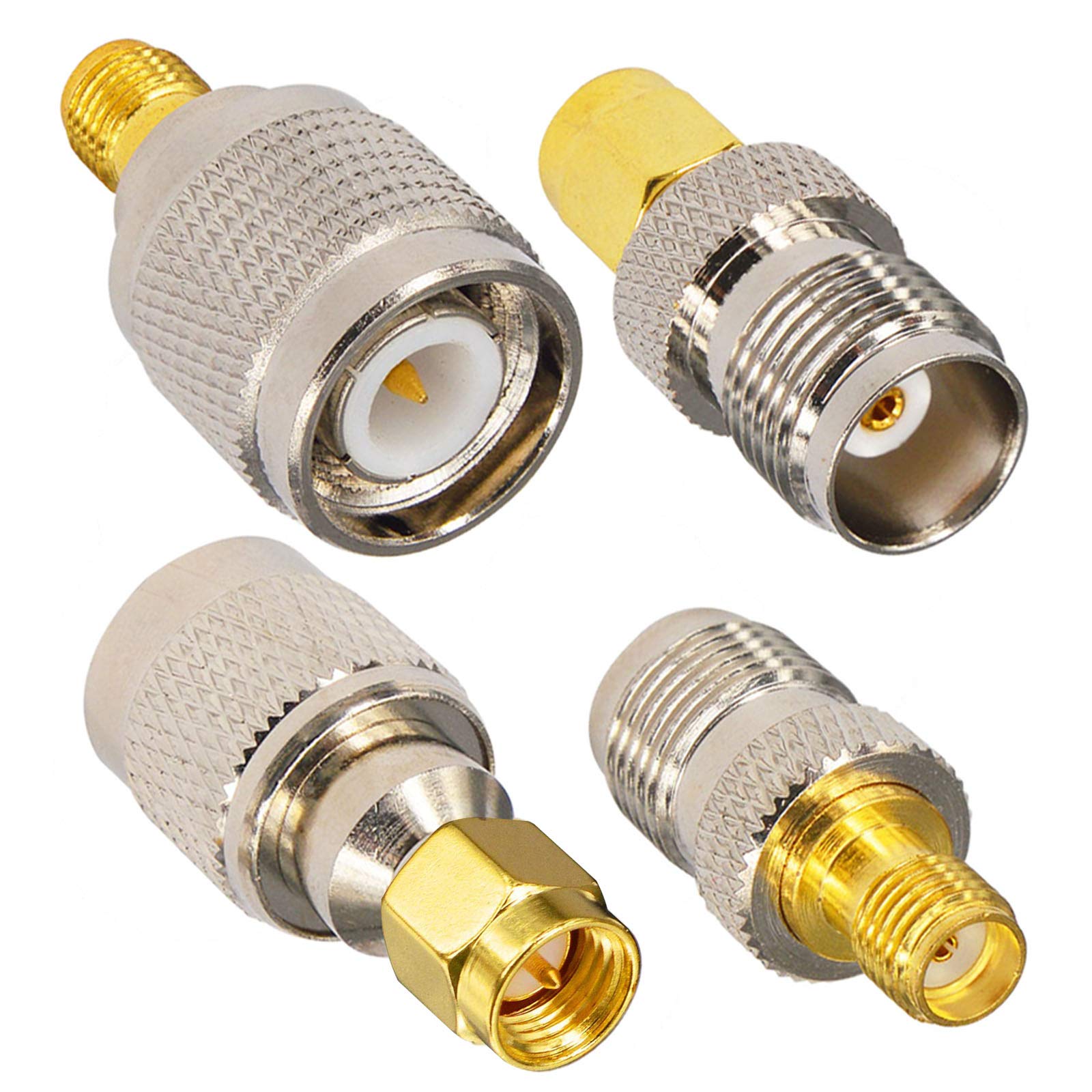 YILIANDUO 4 Type SMA to TNC Kits Male/Female to Male/Female RF Coax Adapter Kit Antenna Test Converter Connector for 4G Router SDR USB Dongles WiFi WiMax Hand-held Radio