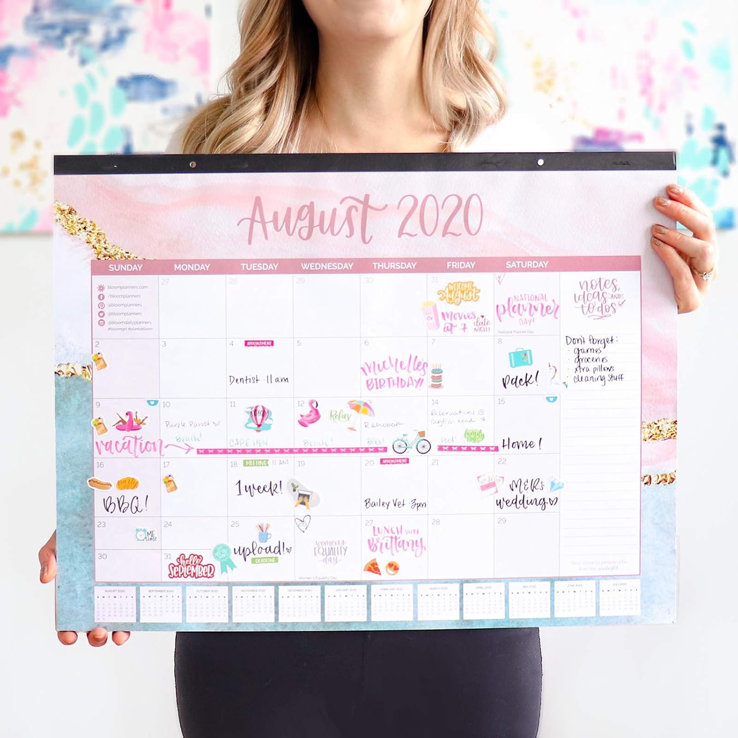 Academic 21 Planners Daily Bloom Year Multicolor Blotter Desktop Or Hanging 16 X 21 Large 21 July August Pad Calendar Monthly Desk Wall Desk Pads Blotters New Products Novelty Items Www Klevering Com Academic 21 Planners Daily Bloom Year Multicolor Blotter Desktop Or Hanging 16 X 21 Large 21 July August Pad Calendar Monthly Desk Wall Desk Pads Blotters New Products Novelty Items Www Klevering Com