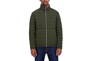 Nautica Men's Stretch Reversible Midweight Puffer Jacket, Wind and Water ResistantJacket