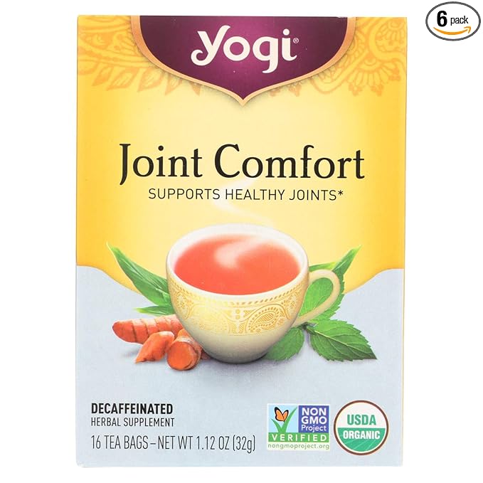 Amazon Com Yogi Tea Joint Comfort Supports Healthy Joints 6 Pack 96 Tea Bags Total Herbal Teas Grocery Gourmet Food