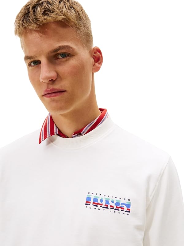 TJM Reg Entry DNA Play Crew Ext Dm0dm22377 Sweat-Shirt pour Homme, Blanc (écru), XXL