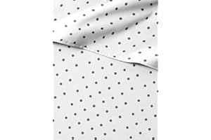 CGK UNLIMITED Kids Black Polka Dots Queen 4 Piece Sheet Set - Boys, Girls, Teens, Toddler - Easy Fit Deep Pockets - Breathable, Hotel Quality Sheets - Machine Washable - Wrinkle Free - Cute, Cozy, Soft - CGK Linens