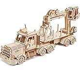 3D Wooden Puzzle for Adults, Wooden Mechanical Truck Crane Puzzles, DIY Model Building Kit Handicraft Wood Craft Hobbies Toy, Birthday for Hobbyist Teens Family Women Men, 428 Pieces