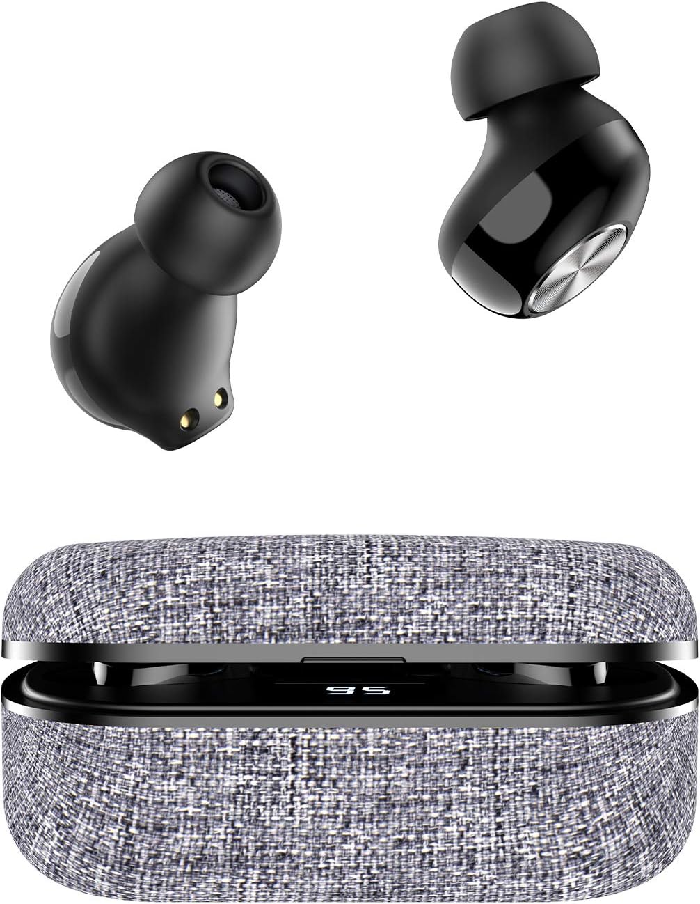 Wireless Earbuds, WinCret in-Ear Bluetooth Headphones w/Microphone, 40Hrs w/USB-C Charging Case/Twin & Mono Mode, IPX5 Waterproof Cordless Earphones for Android: Home Audio & Theater