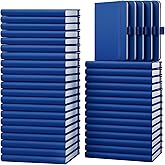 Laumoi 40 Pack Pocket Notebook Journals A6 Mini Hardcover Journal PU Leather Lined Notebooks 3.5 x 5.5 Inch Small College Ruled Notepad with Pen Holder for Writing Office School Supplies (Navy Blue)