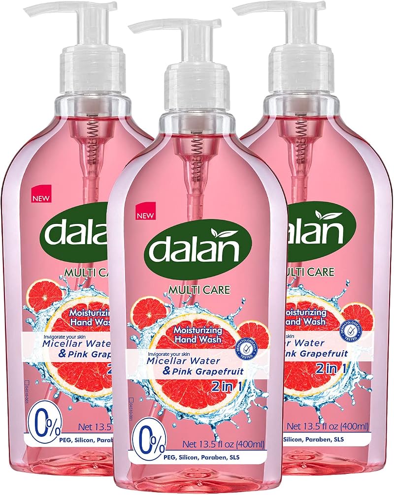Dalan Multicare Liquid Soap Micellar Water Pink Grapefruit 400ml 3 Pack