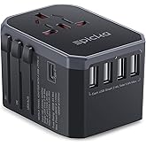 EPICKA Universal Travel Adapter One International Wall Charger AC Plug Adaptor with 5.6A Smart Power and 3.0A USB Type-C for 
