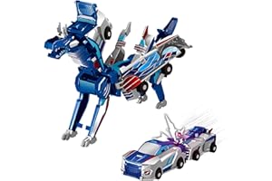 Dinosaur Collision Transforming Car, 2 in 1 Collision Deformation Cars, Transformation Car with Crash and Transform Feature P