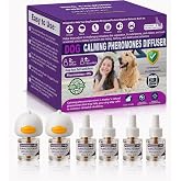Dog Calming Pheromone Diffuser Kit for Anxiety, 2 Diffusers & 4 Refills | Continuously releases calming pheromones to help re