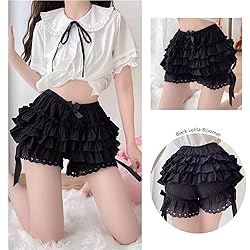Vibsion Womens Lolita Bloomers Maid Ruffles Pumpkin