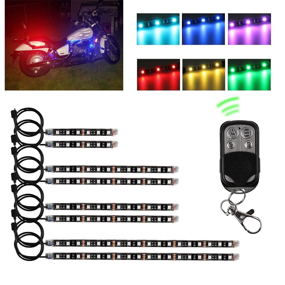 KUMEED Motorcycle Neon Lights Underglow LED Under Motorcycle LED Light