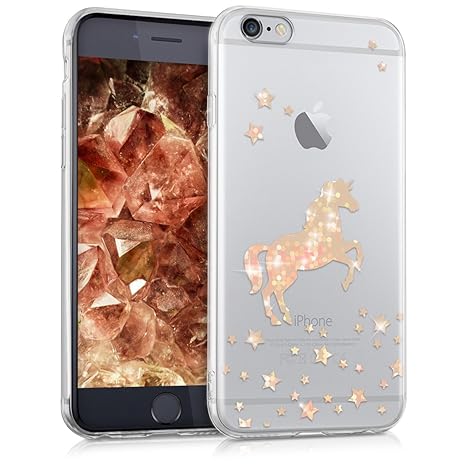 kwmobile Apple iPhone 6 / 6S Hülle - Handyhülle für Apple iPhone 6 / 6S - Handy Case in Rosegold Transparent