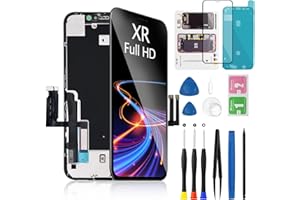 for iPhone XR Screen Replacement 6.1 Inch Black, MrR.OMW 3D Touch LCD FHD Display Digitizer Frame Assembly for A1984, A2105, A2106, A2108 with Repair Tools Kit