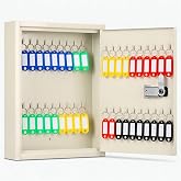 KYODOLED Key Box, 40-Key Lock Box with Combination Lock, Wall Mount, White | Steel Key Cabinet, Color-Coded Tags, Writable Labels, Fits Standard Keys &amp; Car Key Fobs, Home, Office &amp; Property Management