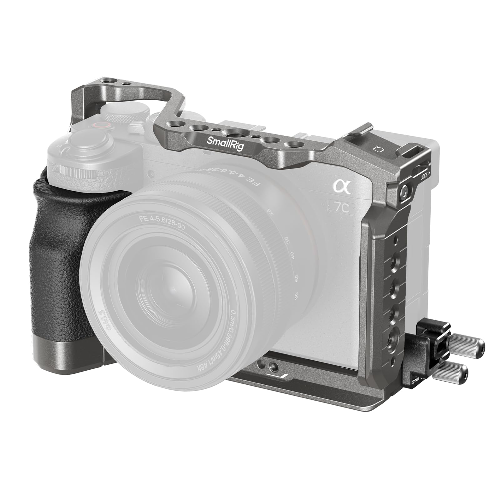 Photo 1 of SmallRig HawkLock Quick Release Camera Cage Kit for Sony A7C II/ A7CR with Integrated Silicone Grip, Full Access Vlog Making Cage for Sony Alpha 7C II/Alpha 7CR with Cable Clamp for HDMI