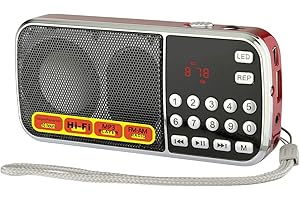 Mfine Portable Mini USB FM Radio Speaker Music Player Micro SD/TF Card For PC iPod Phone (088 Red)