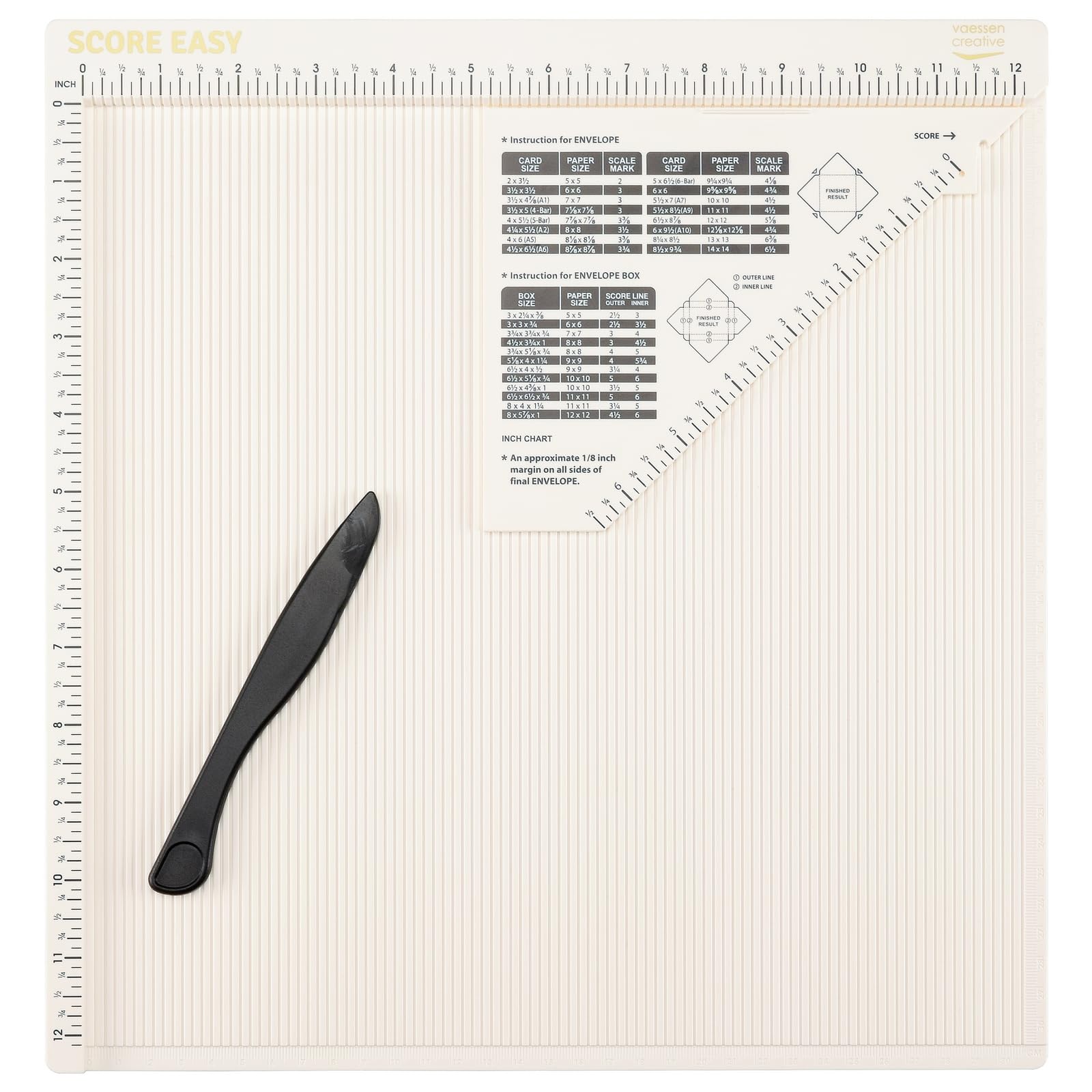 Vaessen Creative 2137-046 Easy-Imperial-Scoring Board, White, 12 x 12